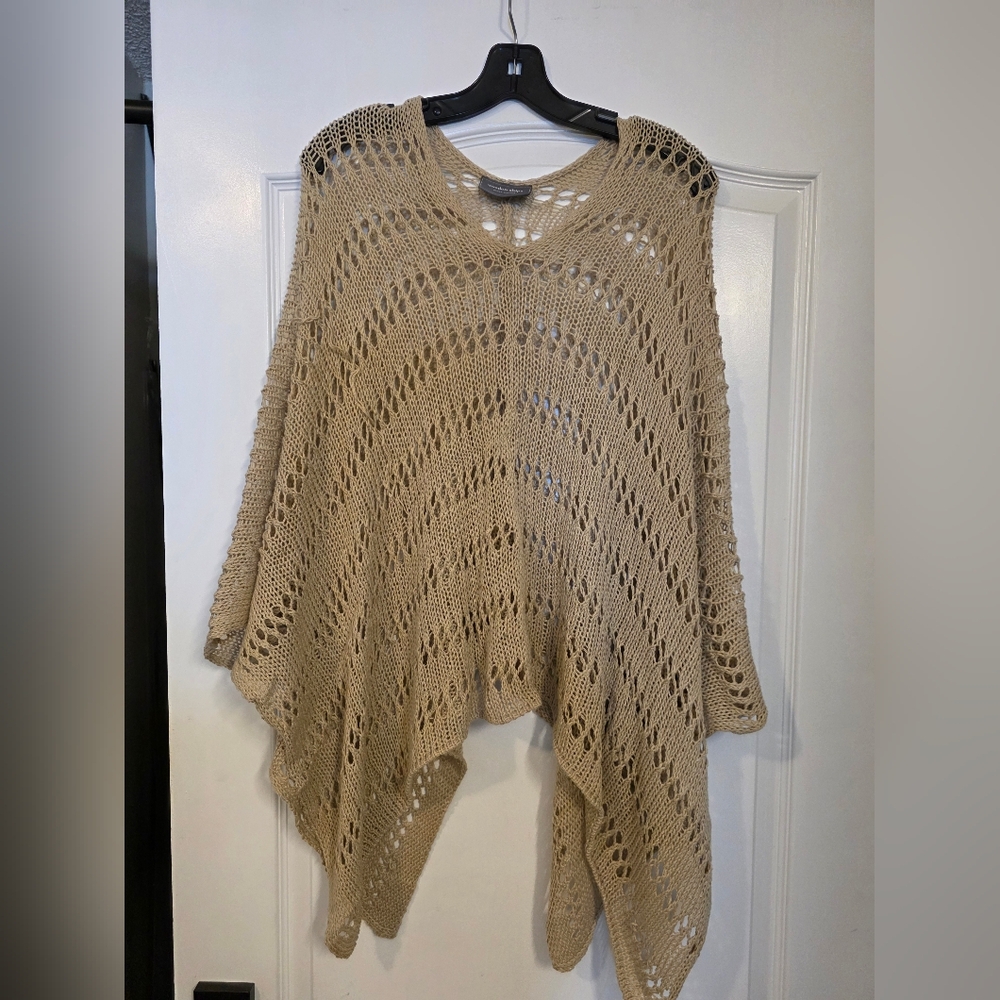 Wooden Ships Cream Knit Poncho